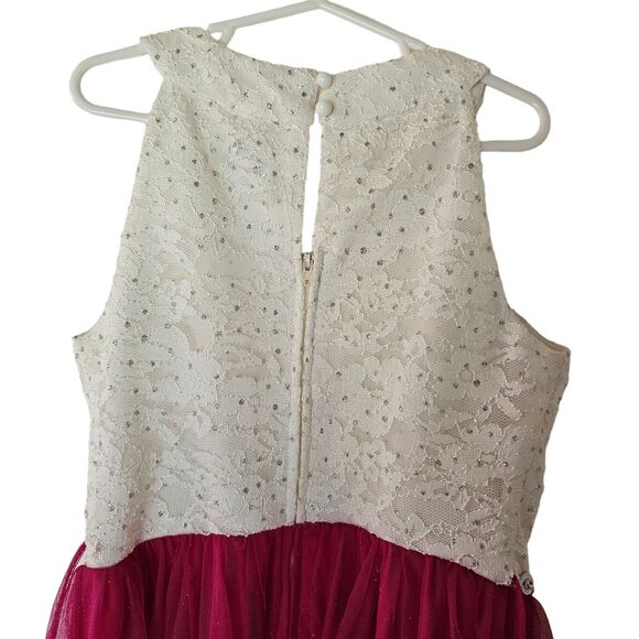 Speechless Lace to Tulle High Low Dress Fit Flare girls size 10‎ Shimmer - Picture 9 of 10